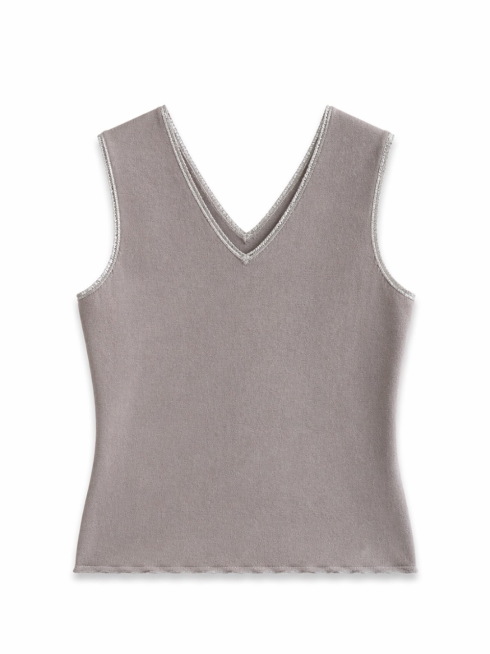 Vintage 90s The WORK Collections Silver-Taupe Knit Tank – Medium Petite